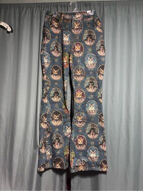Roan Bloom women’s western style jeans with cat print